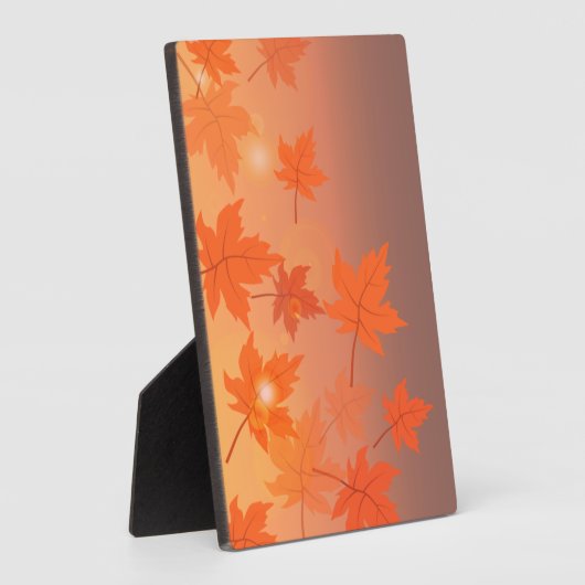 Autumn design with maple leaves and bokeh effect fotoplaat (Zijkant)