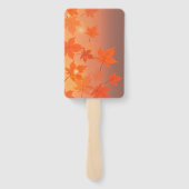 Autumn design with maple leaves and bokeh effect  handwaaier (Achterkant)