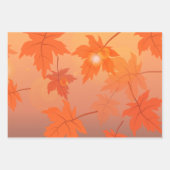 Autumn design with maple leaves and bokeh effect inpakpapier vel (Voorkant 3)