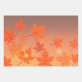 Autumn design with maple leaves and bokeh effect inpakpapier vel (Voorkant 2)