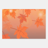 Autumn design with maple leaves and bokeh effect inpakpapier vel (Voorkant)