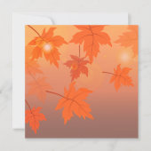 Autumn design with maple leaves and bokeh effect kaart (Voorkant)