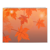 Autumn design with maple leaves and bokeh effect kalender (Hoes)