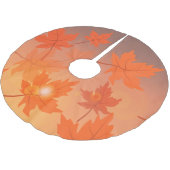 Autumn design with maple leaves and bokeh effect kerstboom rok (Gekanteld)