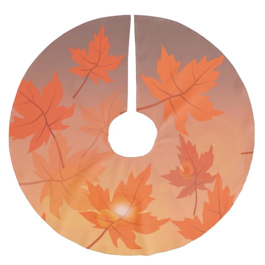 Autumn design with maple leaves and bokeh effect kerstboom rok (Voorkant)