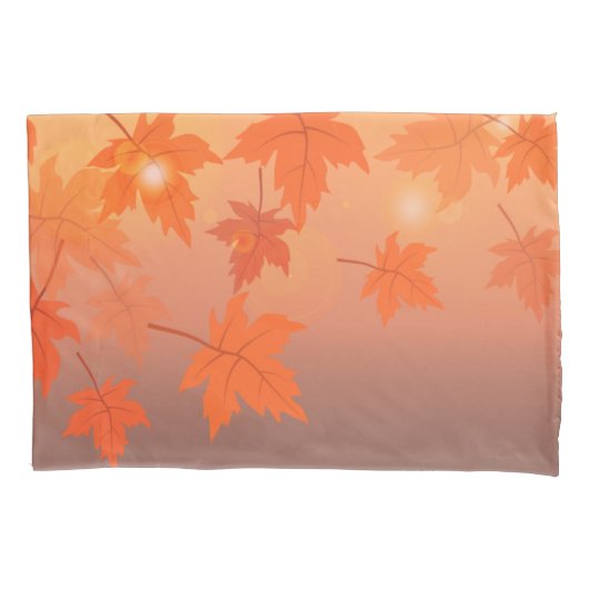 Autumn design with maple leaves and bokeh effect kussensloop (Voorkant)