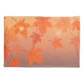 Autumn design with maple leaves and bokeh effect kussensloop (Achterkant-Links)