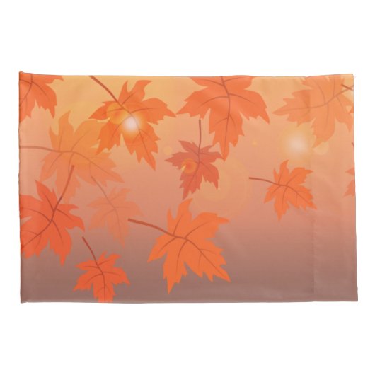 Autumn design with maple leaves and bokeh effect   kussensloop (Achterkant-Rechts)