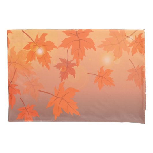 Autumn design with maple leaves and bokeh effect kussensloop (Voorkant-Links)