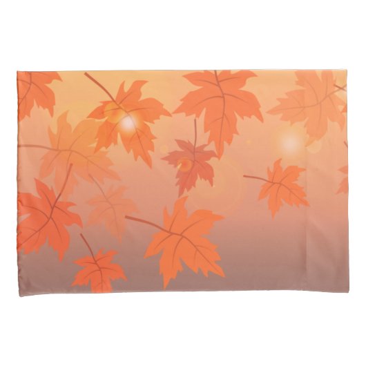 Autumn design with maple leaves and bokeh effect kussensloop (Voorkant-Rechts)