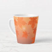 Autumn design with maple leaves and bokeh effect latte mok (Linkerhoek)