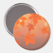 Autumn design with maple leaves and bokeh effect magneet (Voorkant / Achterkant)