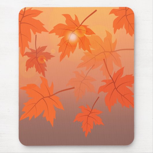 Autumn design with maple leaves and bokeh effect muismat (Voorkant)