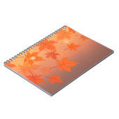 Autumn design with maple leaves and bokeh effect notitieboek (Linkerzijde)