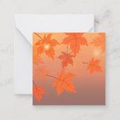 Autumn design with maple leaves and bokeh effect notitiekaartje (Voorkant)