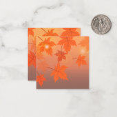 Autumn design with maple leaves and bokeh effect notitiekaartje (Voorkant / Achterkant in situ)