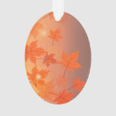 Autumn design with maple leaves and bokeh effect ornament (achterkant)