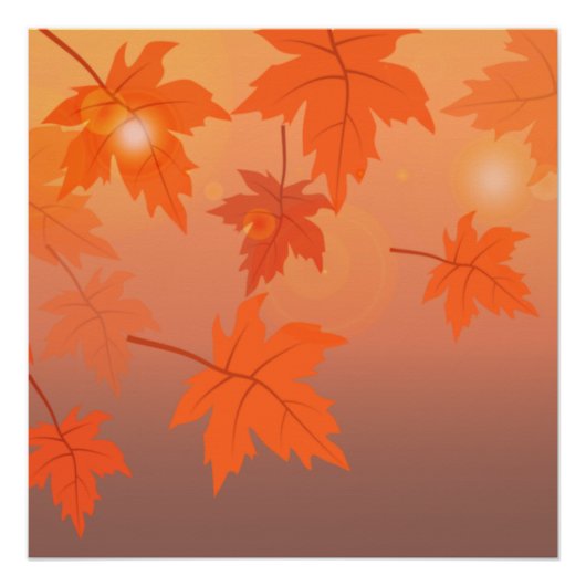 Autumn design with maple leaves and bokeh effect perfect poster (Voorkant)
