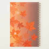 Autumn design with maple leaves and bokeh effect planner (Achterkant)
