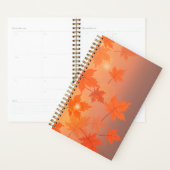 Autumn design with maple leaves and bokeh effect planner (Display)