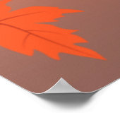 Autumn design with maple leaves and bokeh effect poster (Hoek)