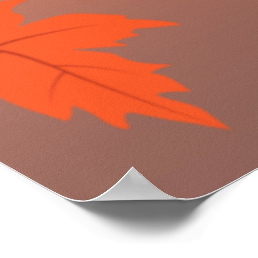 Autumn design with maple leaves and bokeh effect poster (Hoek)
