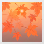 Autumn design with maple leaves and bokeh effect raamsticker (Vel)