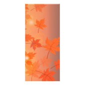 Autumn design with maple leaves and bokeh effect reclamekaart (Achterkant)
