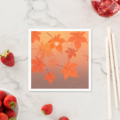 Autumn design with maple leaves and bokeh effect servet (Insitu)