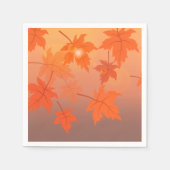 Autumn design with maple leaves and bokeh effect servet (Voorkant)