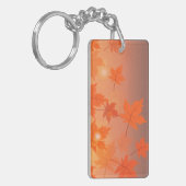 Autumn design with maple leaves and bokeh effect sleutelhanger (Voorkant Links)