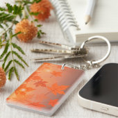 Autumn design with maple leaves and bokeh effect sleutelhanger (Voorkant Rechts)