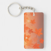 Autumn design with maple leaves and bokeh effect sleutelhanger (Voorkant)