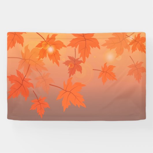 Autumn design with maple leaves and bokeh effect spandoek (Horizontaal)