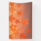 Autumn design with maple leaves and bokeh effect spandoek (Verticaal)