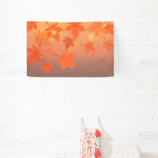 Autumn design with maple leaves and bokeh effect spandoek (Insitu)
