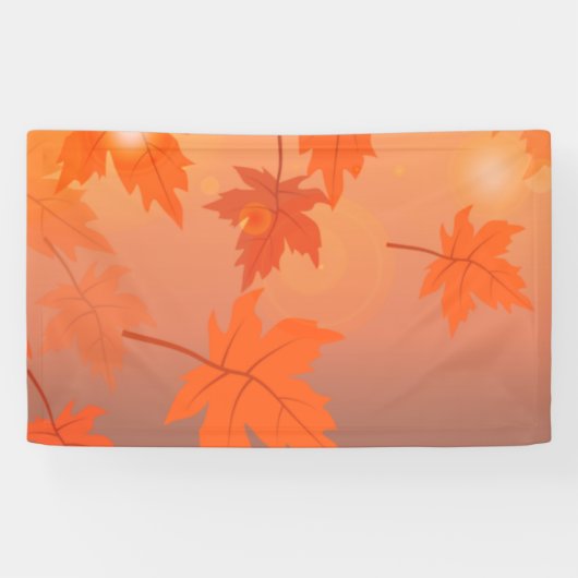 Autumn design with maple leaves and bokeh effect spandoek (Horizontaal)