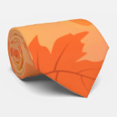 Autumn design with maple leaves and bokeh effect stropdas (Opgerold)