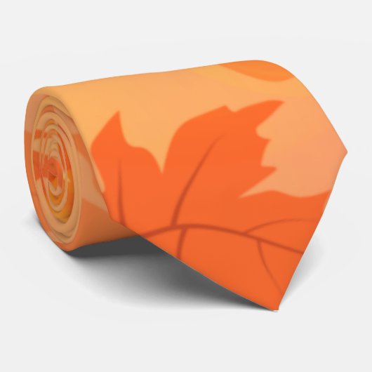 Autumn design with maple leaves and bokeh effect stropdas (Opgerold)