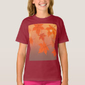 Autumn design with maple leaves and bokeh effect t-shirt (Voorkant)