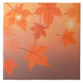 Autumn design with maple leaves and bokeh effect tegeltje (Voorkant)