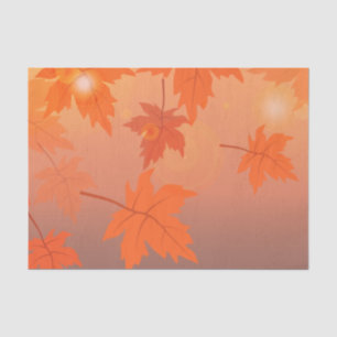 Autumn design with maple leaves and bokeh effect tissuepapier