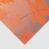 Autumn design with maple leaves and bokeh effect tissuepapier (Detail)