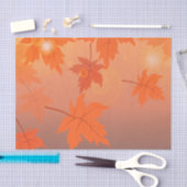 Autumn design with maple leaves and bokeh effect tissuepapier (Craft)