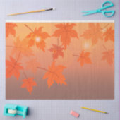 Autumn design with maple leaves and bokeh effect tissuepapier (Craft)
