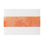 Autumn design with maple leaves and bokeh effect uitnodigingen wikkel (Achterkant Voorbeeld)