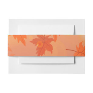 Autumn design with maple leaves and bokeh effect uitnodigingen wikkel