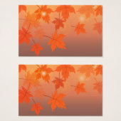 Autumn design with maple leaves and bokeh effect visitekaartje (Voorkant /achterkant)