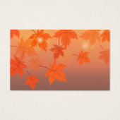 Autumn design with maple leaves and bokeh effect visitekaartje (Achterkant)