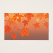 Autumn design with maple leaves and bokeh effect visitekaartje (Voorkant)